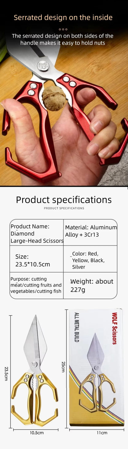 SliceMaster Pro Heavy-duty kitchen scissors multitool